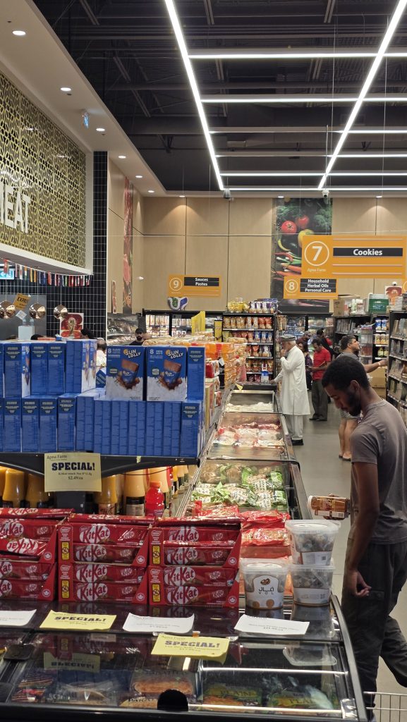 Grocery checkout area at Ridgeway Plaza