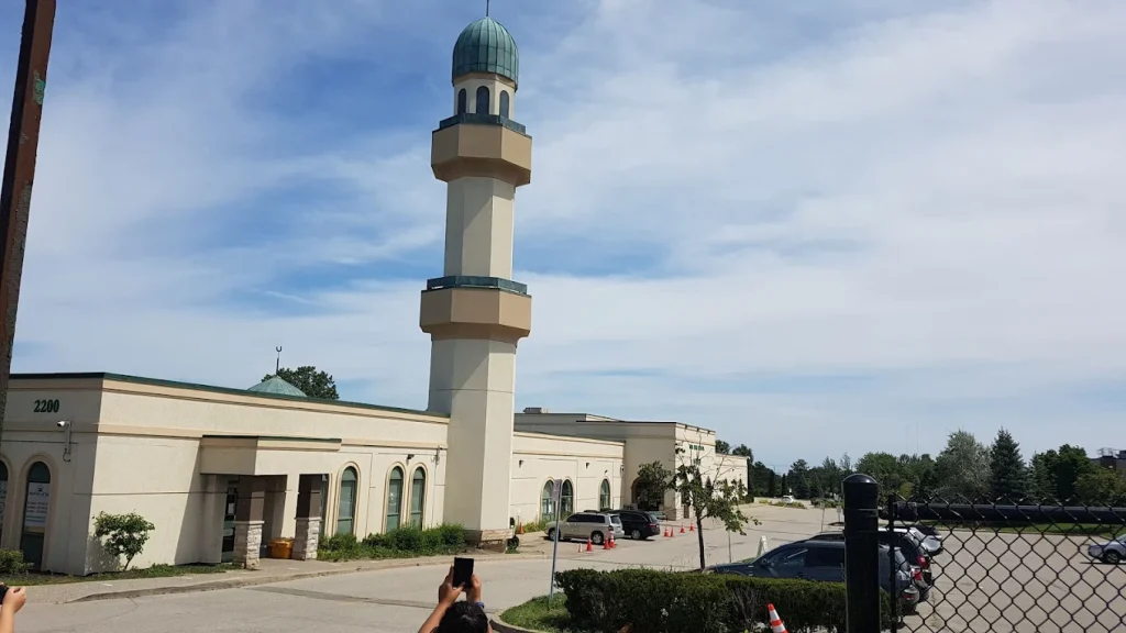 Exterior view of the Islamic Society of North America (ISNA) Canada headquarters and the Islamic Centre of Canada (ICC) in Mississauga, Ontario.