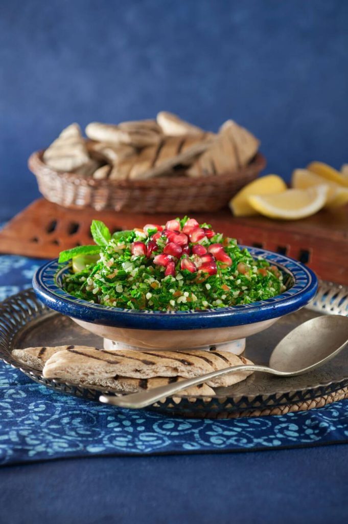 Tabbouleh. Parsley, mint and bulgur wheat salad