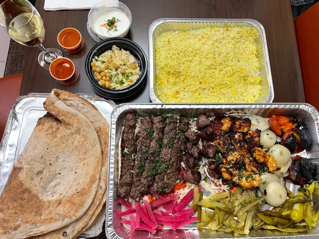 Generous halal food portions