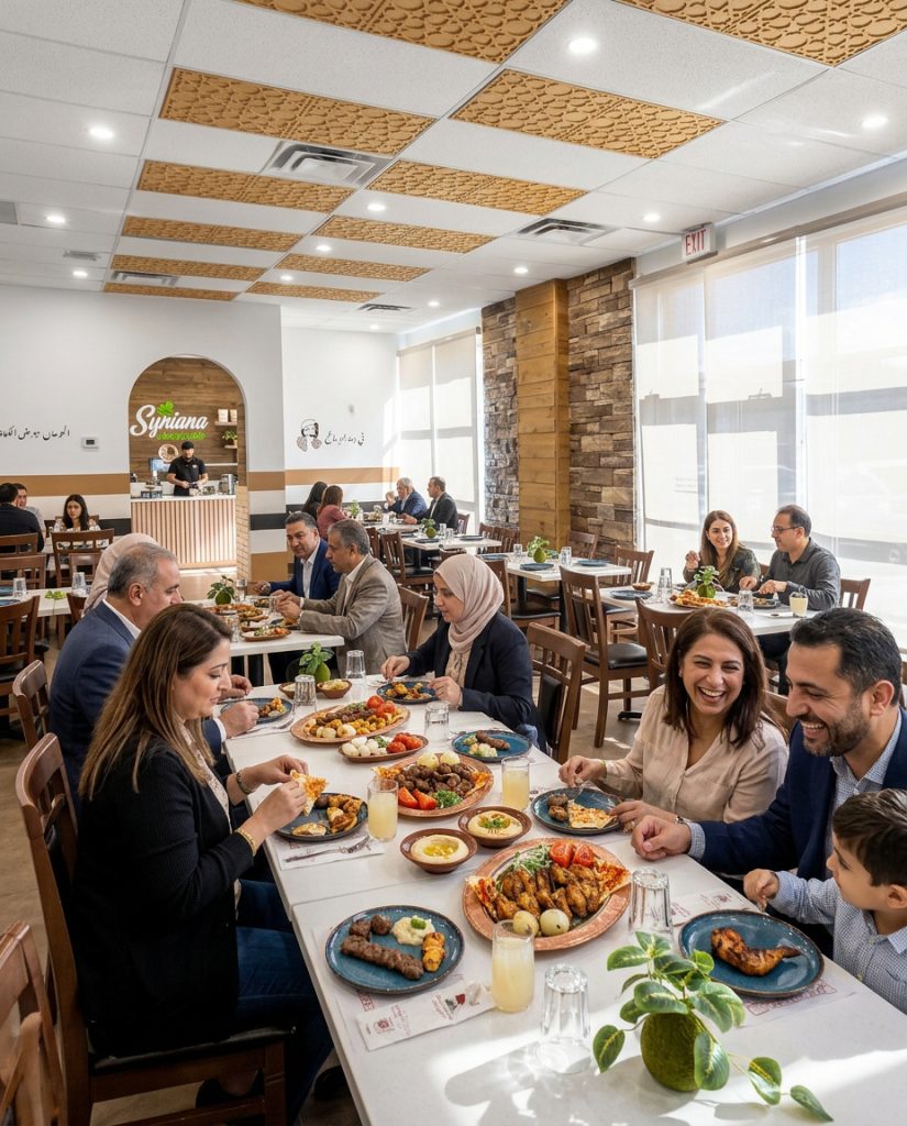 Middle eastern dining atmosphere