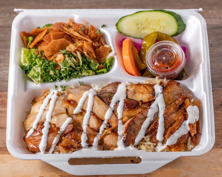 Charc Shawarma chicken shawarma meal with rice