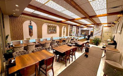 Traditional Damascene-inspired interior at Damaski Palace