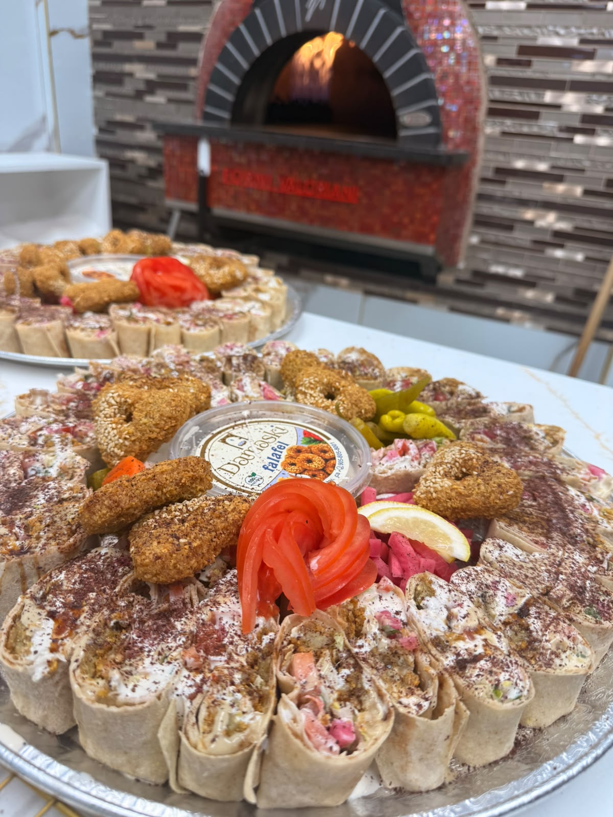 Syrian breakfast and catering platter at Damaski Palace
