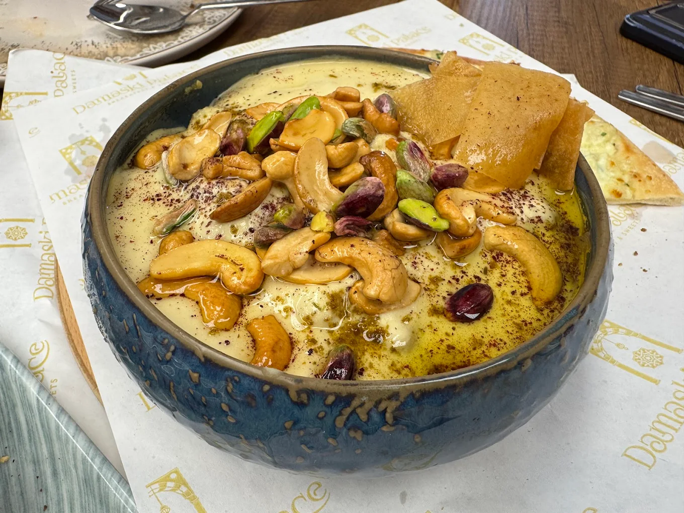 Syrian breakfast dishes at Damaski Palace in Mississauga