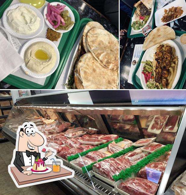 Lebanese food and fresh meat selection at Ghadir Meat and Restaurant