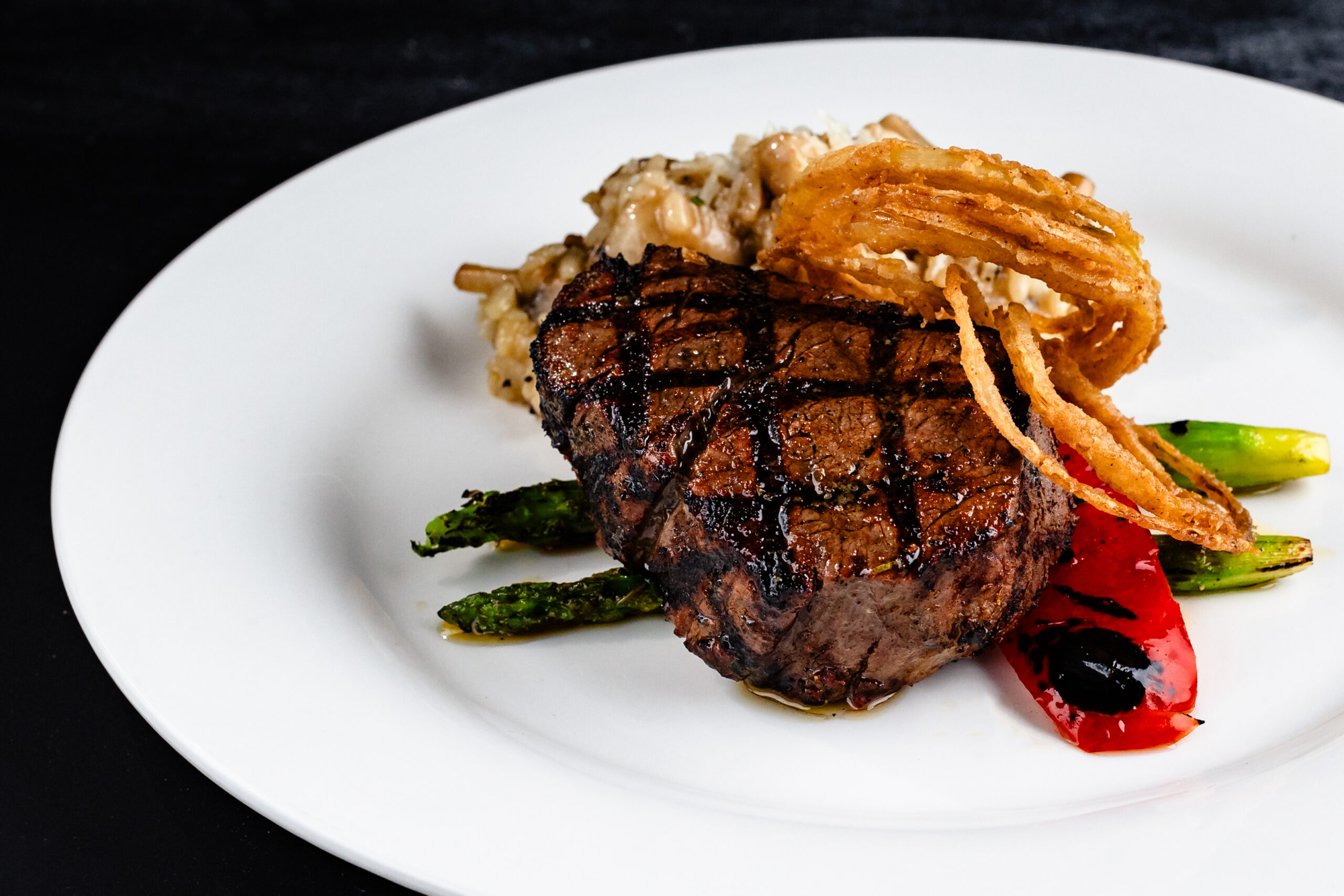 Halal grilled steak entrée at KS²