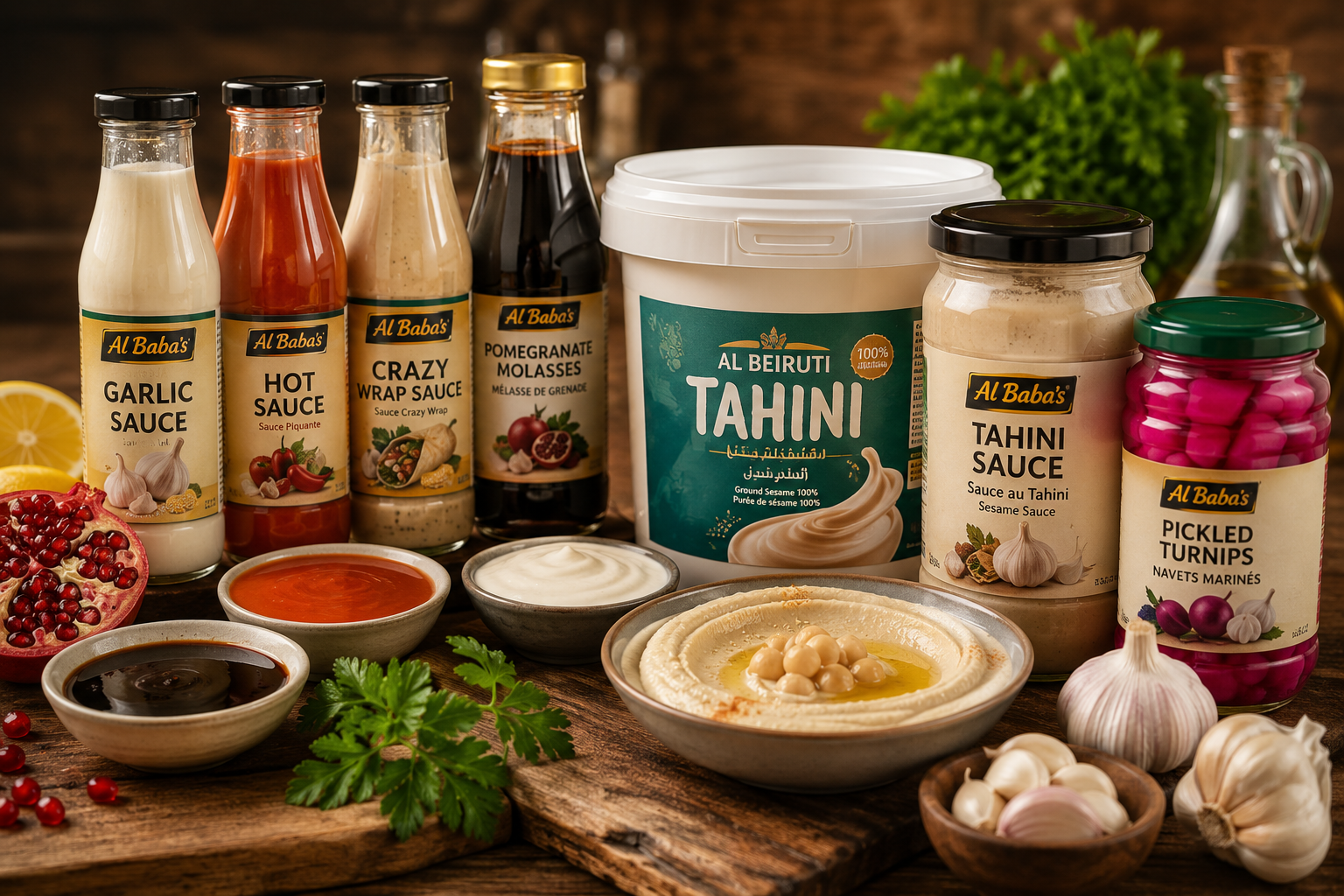 Middle Eastern sauces tahini and condiments supplied wholesale