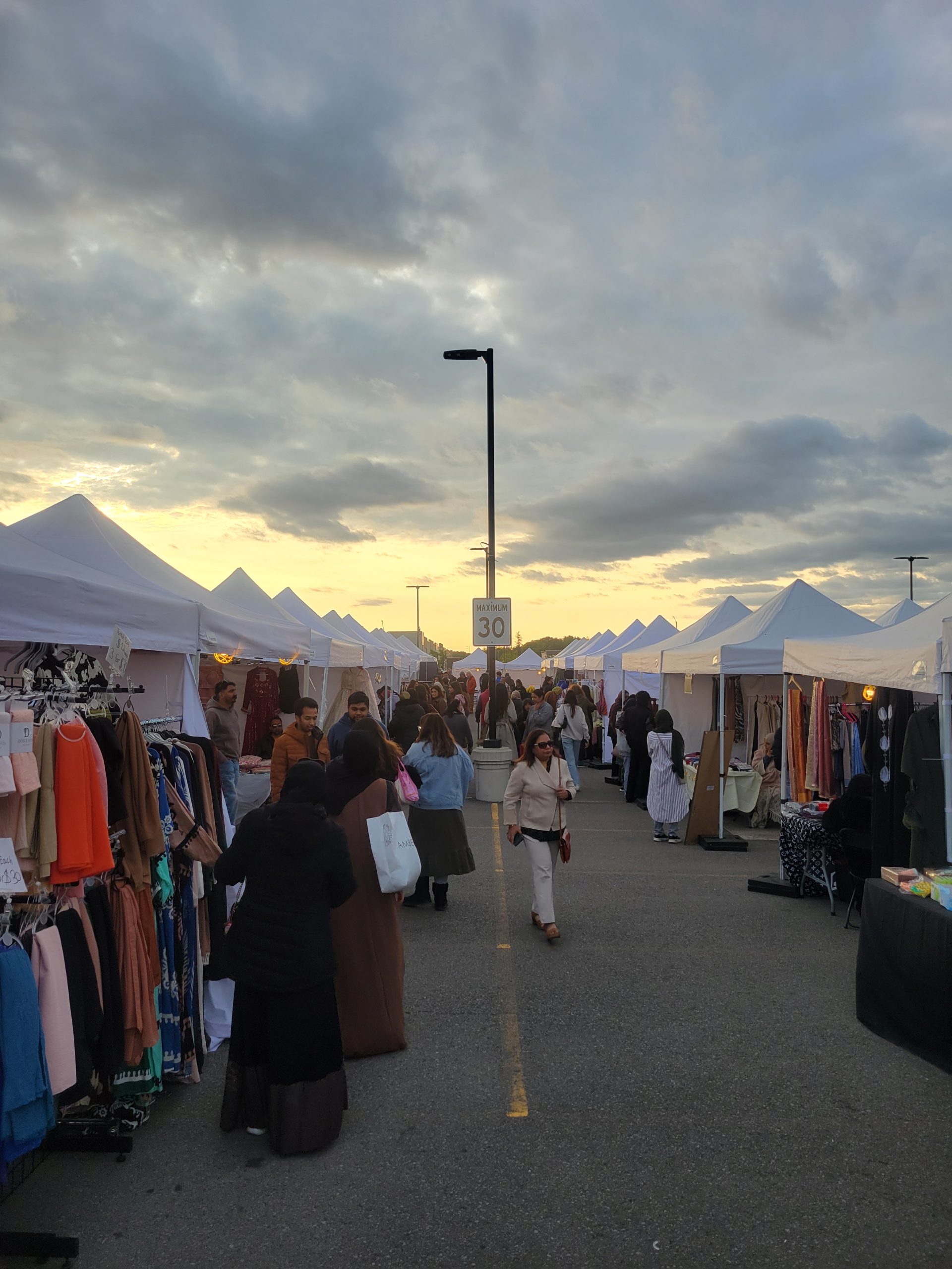 Taste of Mississauga outdoor festival at sunset