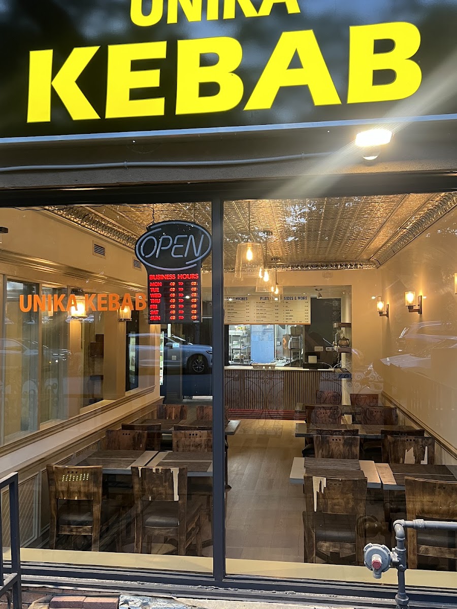 Dining room inside Unika Kebab