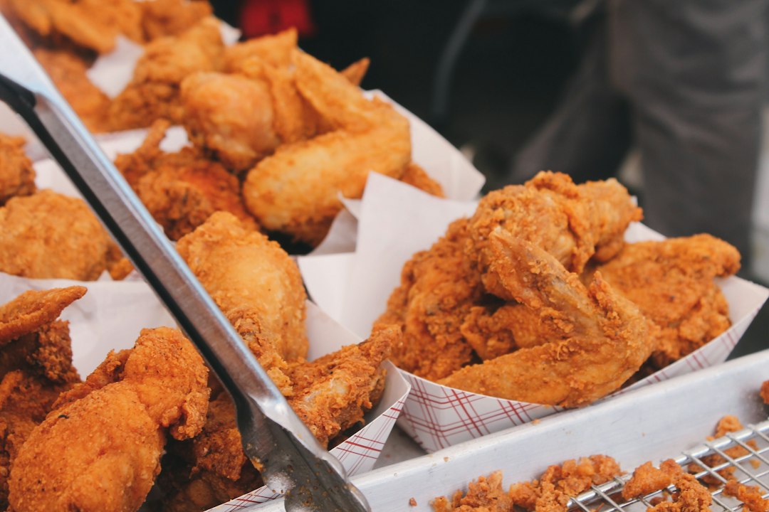 Fried chicken served at a restaurant