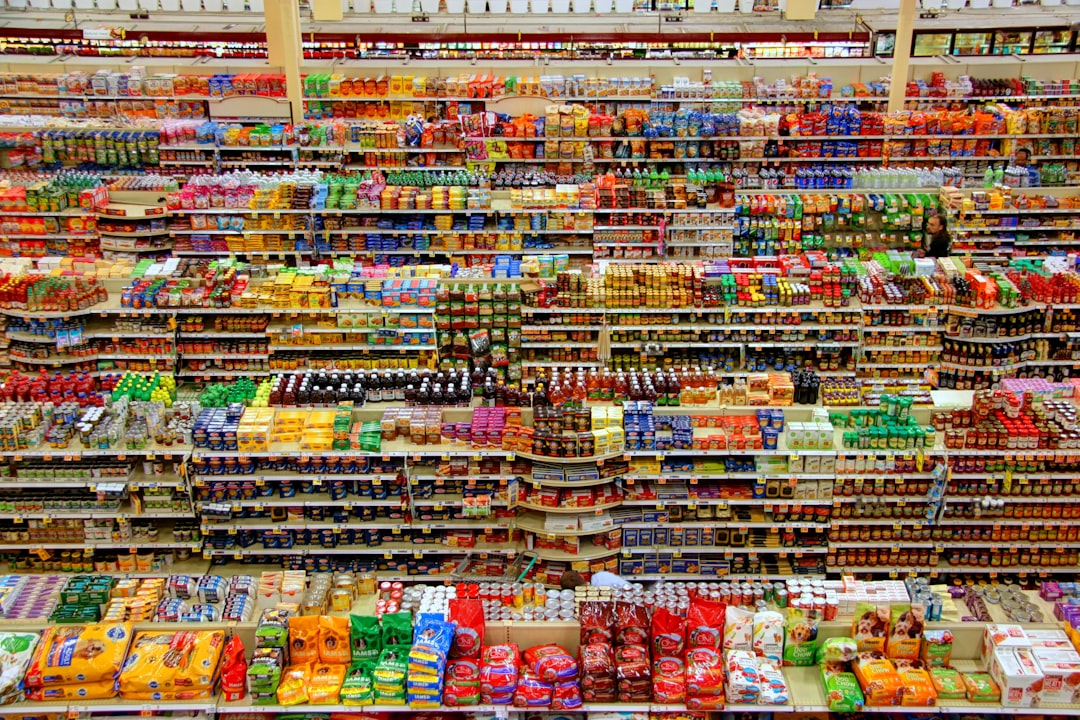 Large grocery store illustrating halal food market growth in North America