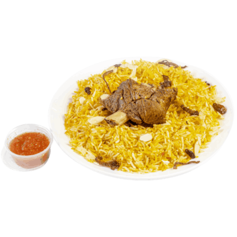 Slow-roasted lamb haneeth at Yemen Gate
