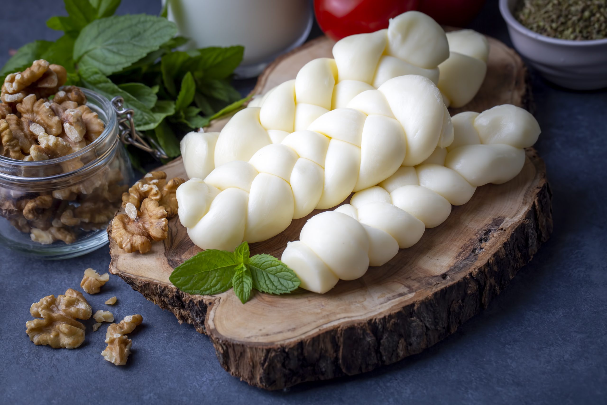Braided Turkish cheeses